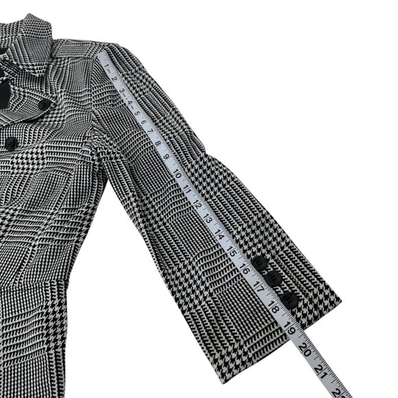 Tahari Arthur S. Levine Womens Military Buttoned Plaid Jacket Size 12 Zip Front - Picture 7 of 11